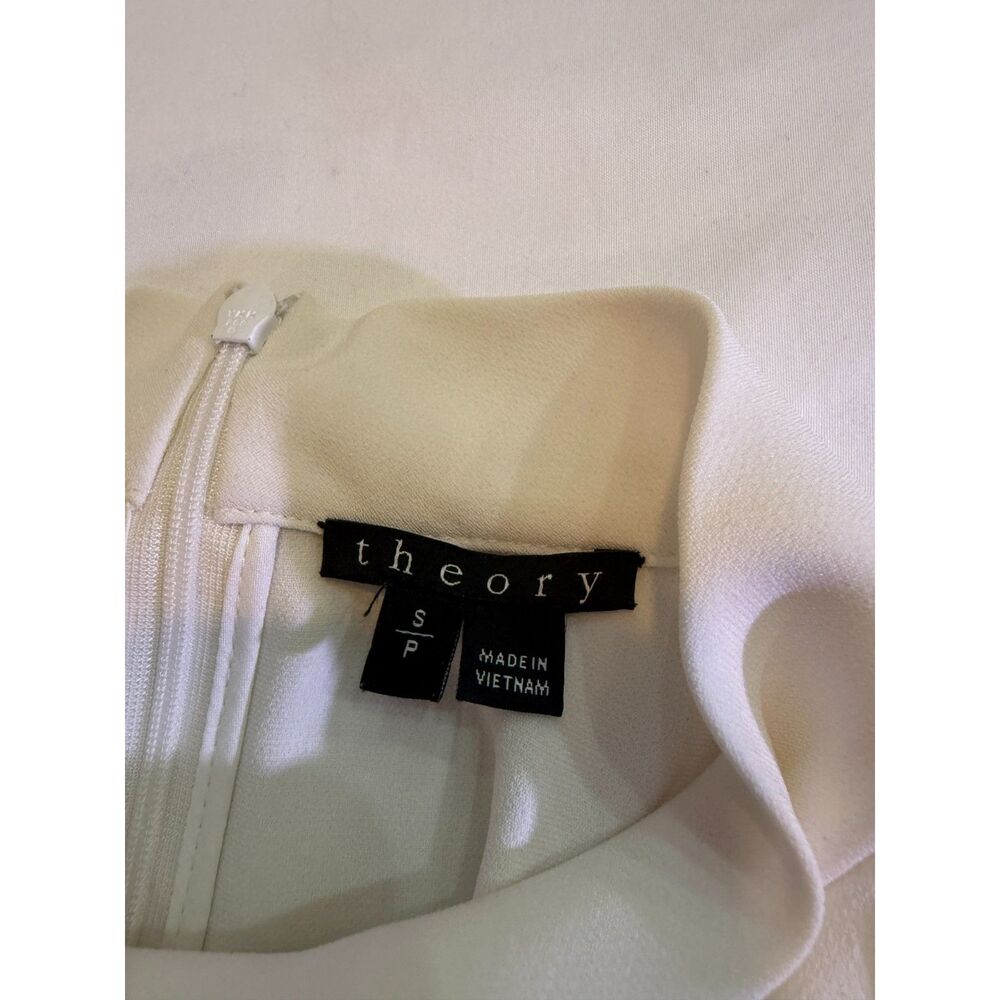 Theory Ivory Sleeveless Tunic Top Size Small Mock Neck - Picture 5 of 9